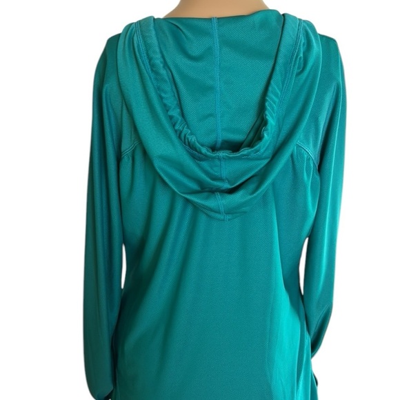 Athleta hoodie dress,  turquoise ,med ,lightweight ,athleisure - Picture 4 of 11